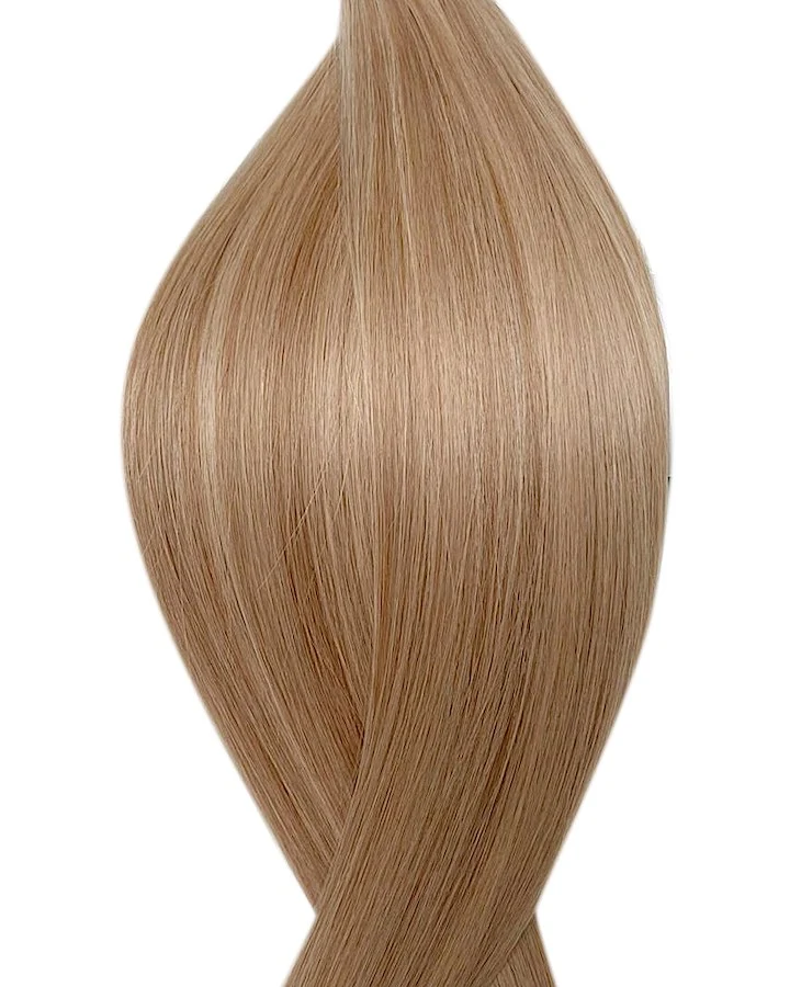 #P14/22 Balayage Dunkelblond und Hell Aschblond Tape in Echthaar Extensions