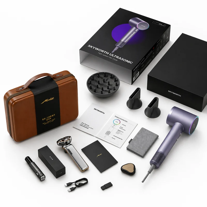[Buy 1 Get 1 Free + Additional 5% OFF] Metz Sword & Skyworth Ultrasonic Hair Dryer (Free Gift: Oclean Brush Head Refills 6PK)