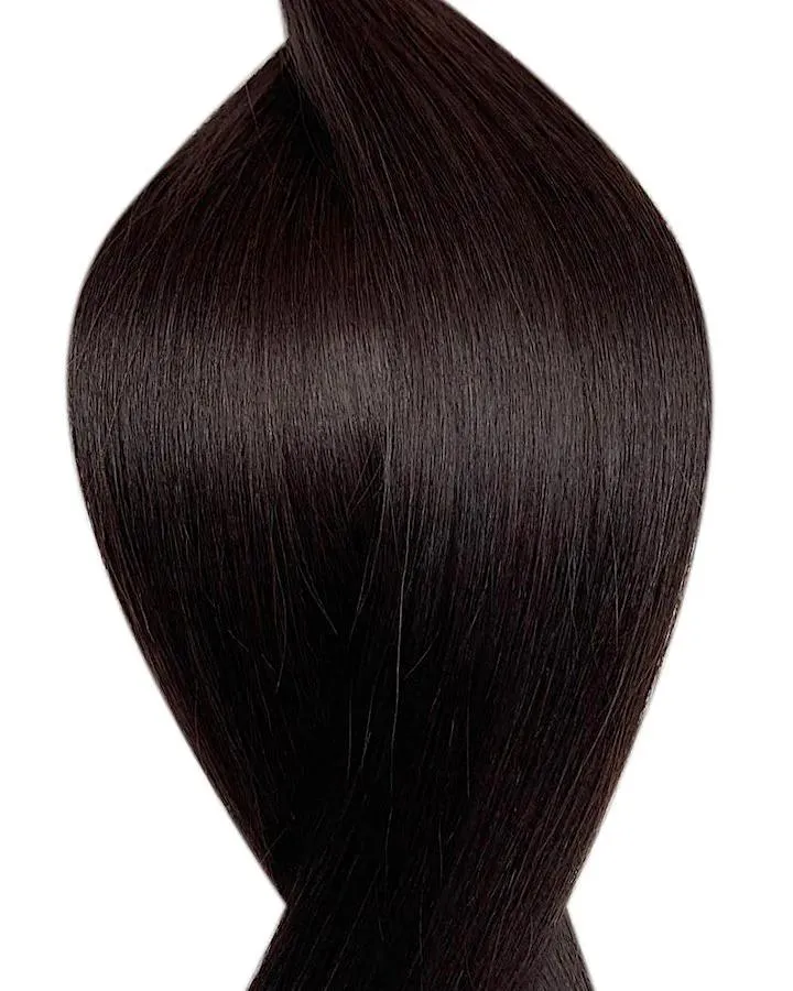 #1B Natürliches Schwarz Seamless Clip in Extensions Echthaar
