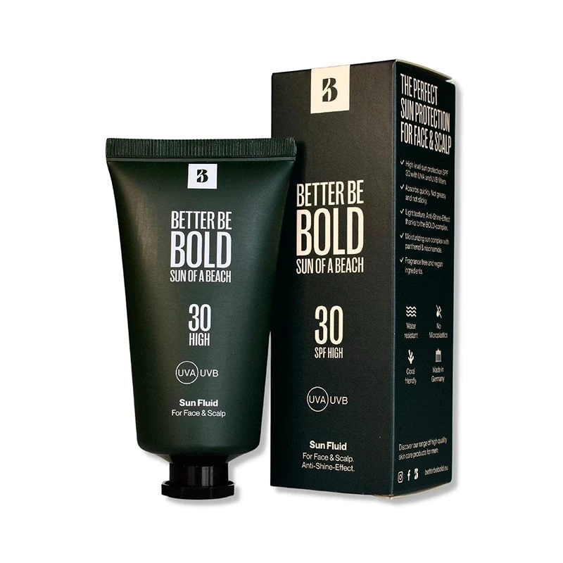 BETTER BE BOLD Mattierendes Sonnenfluid mit LSF 30 für Glatze und Gesicht