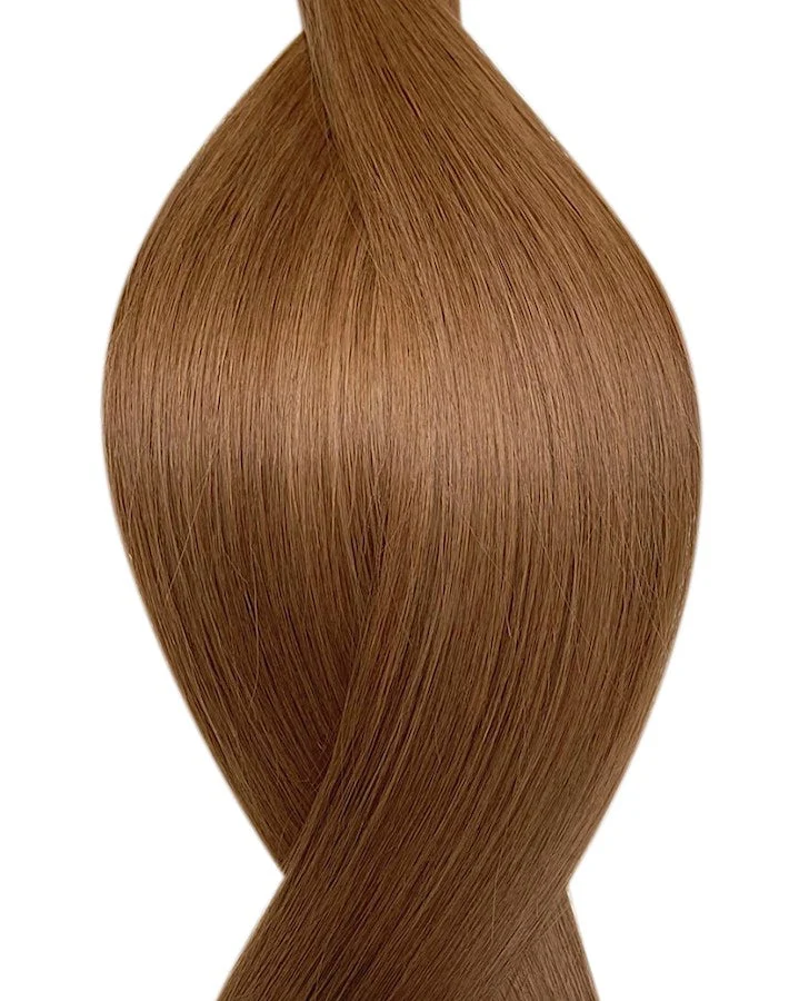 #6 Helles Kastanienbraun invisible Tape Extensions