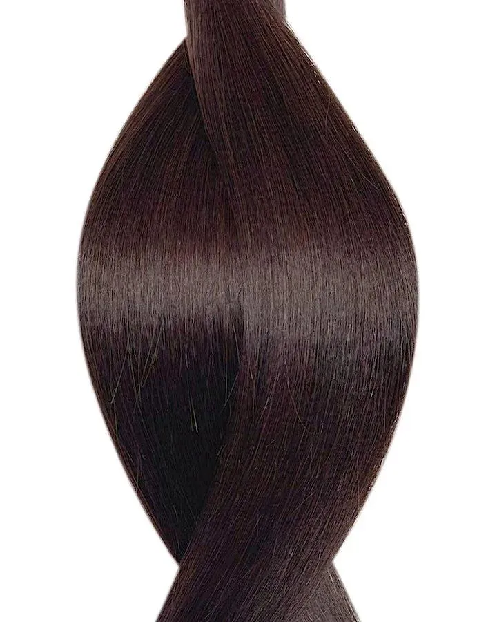 #1C Dunkelstes Braun invisible Tape Extensions