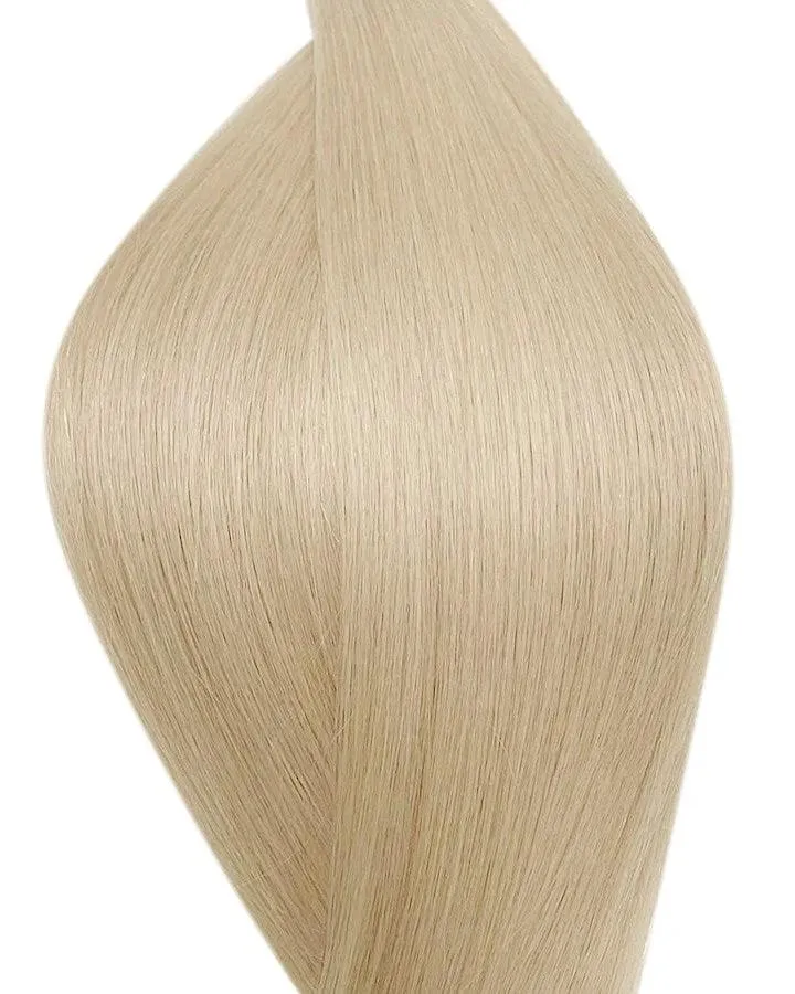 #60B Weißblond invisible Tape Extensions