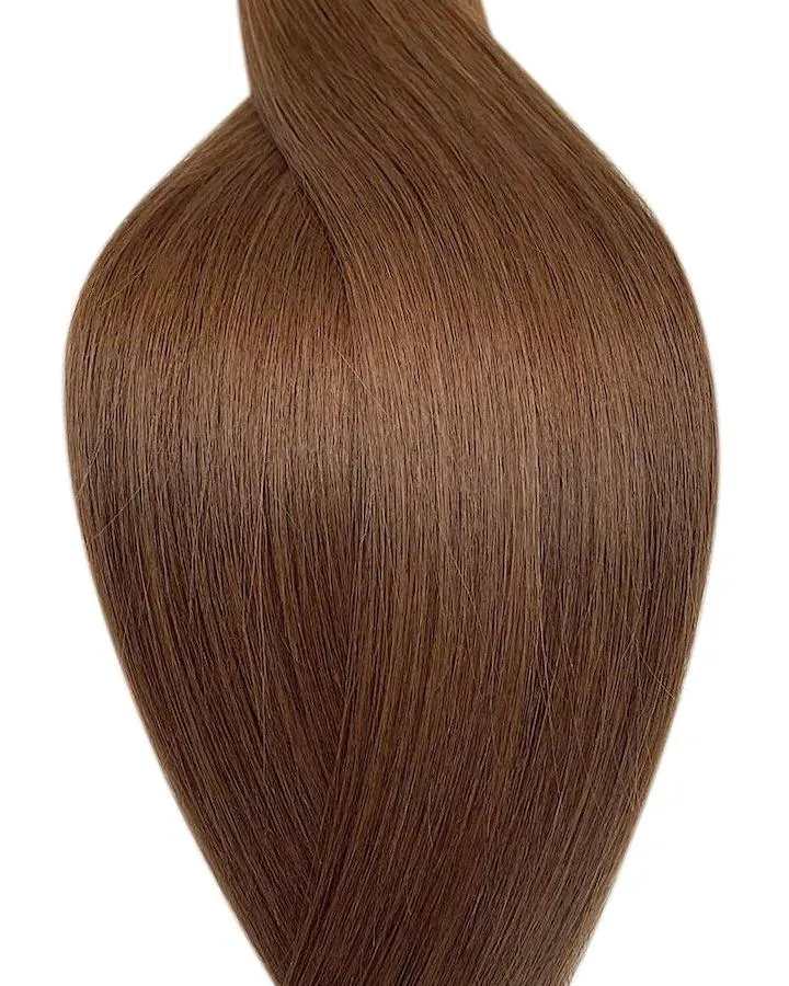 #5 Kastanienbraun Tape in Echthaar Extensions