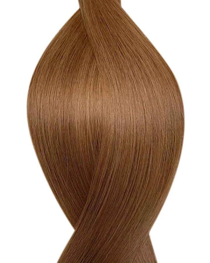 #6 Helles Kastanienbraun Keratin Bonding Extensions Echthaar
