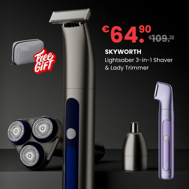 Skyworth Lightsaber 3-in-1 Men's Electric Shaver & Grooming Kit