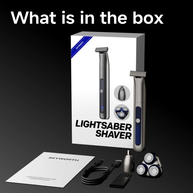 Skyworth Lightsaber 3-in-1 Men's Electric Shaver & Grooming Kit
