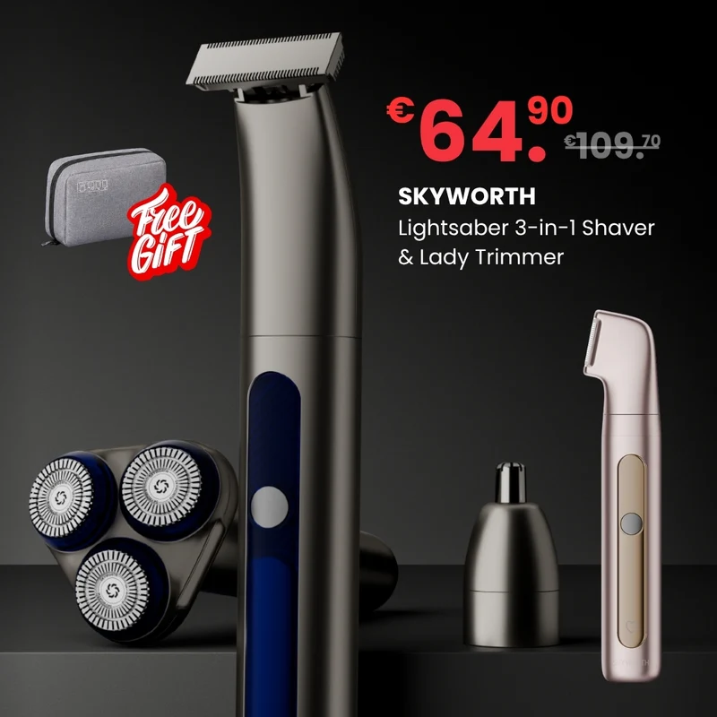 Skyworth Lightsaber 3-in-1 Men's Electric Shaver & Grooming Kit