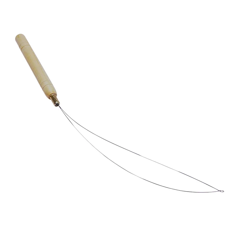 Einfädler-Nadel mit Schlaufe für Microring Haarverlängerung