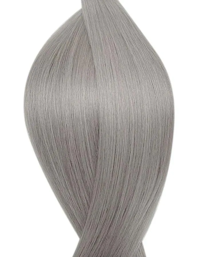 #66 Grau Nanoring Echthaar Extensions