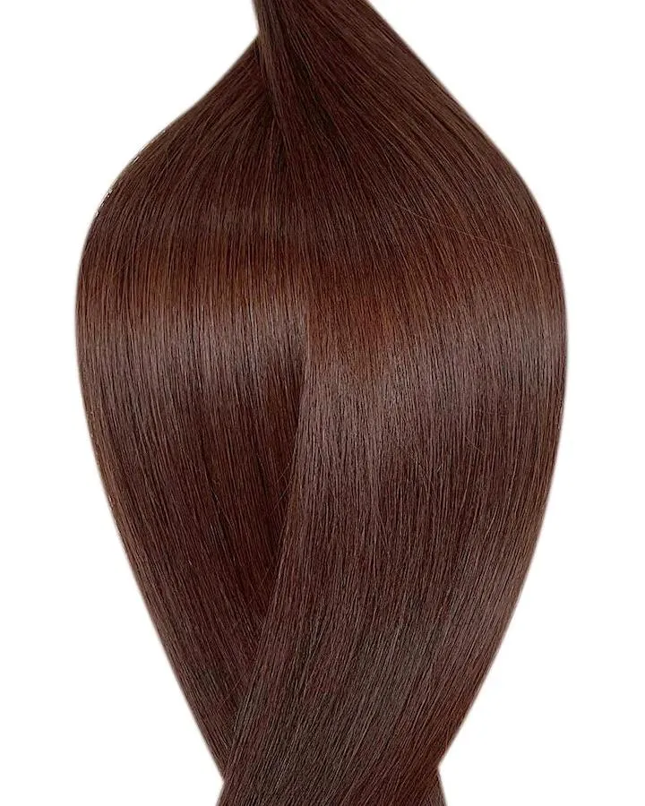 #3 Schokobraun Nanoring Echthaar Extensions
