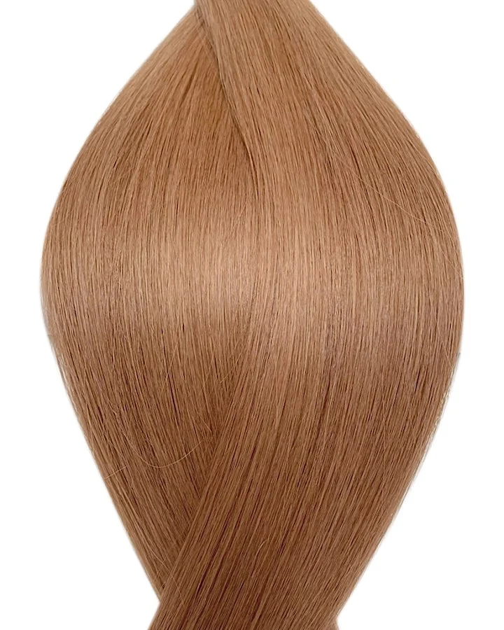 #29 Hell Asch Kastanienbraun Nanoring Echthaar Extensions