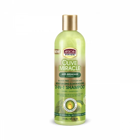 African Pride Olive Miracle Moisturizing & Detangling 2-In-1 Shampoo 355ml