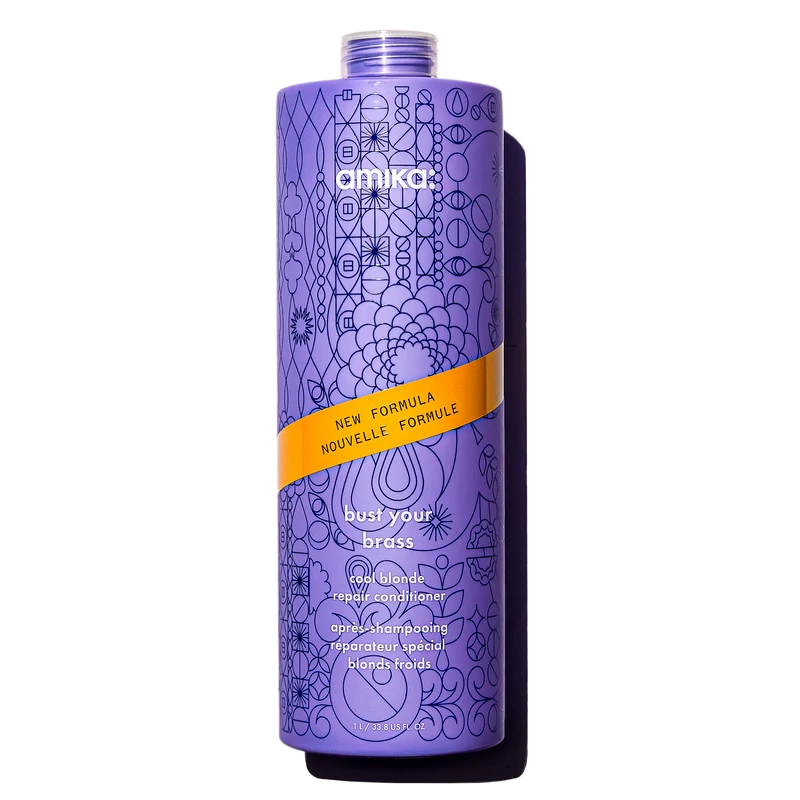 amika bust your brass cool blonde bond repair conditioner 1000ml