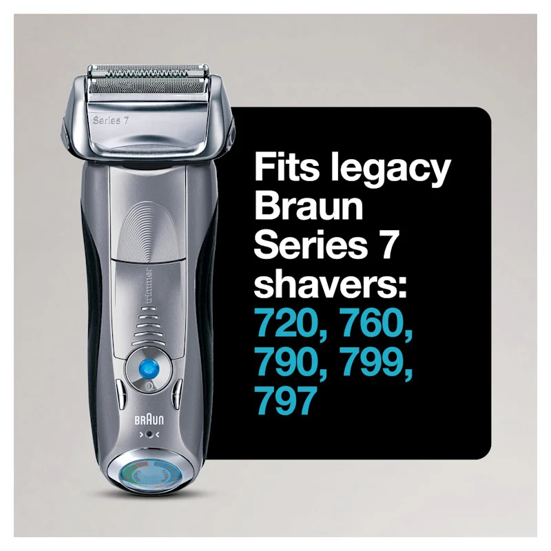 Braun Electric Shaver Head Replacement Part 70s Silver Compatible with Legacy Series 7 Electric Razors for Men