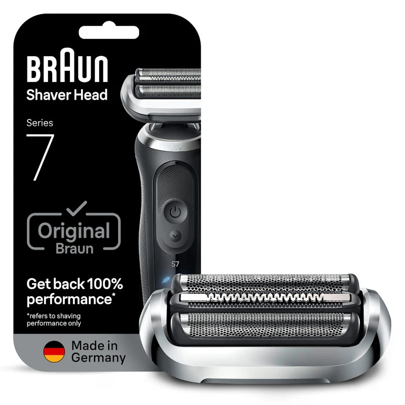 Braun Electric Shaver Head Replacement Part 74s Silver Compatible with Series 7 Electric Razors for Men