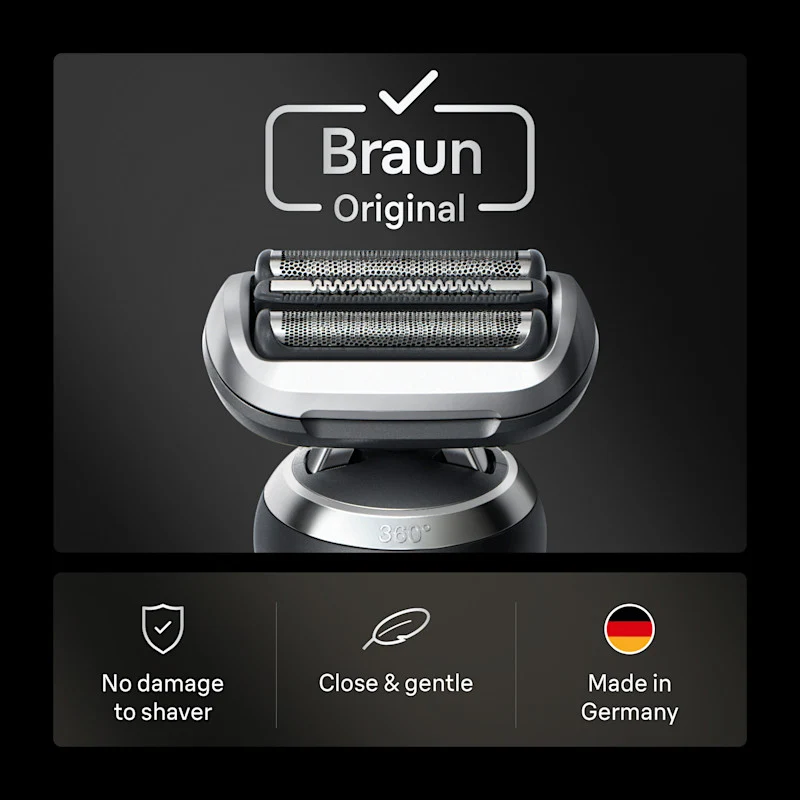 Braun Electric Shaver Head Replacement Part 74s Silver Compatible with Series 7 Electric Razors for Men