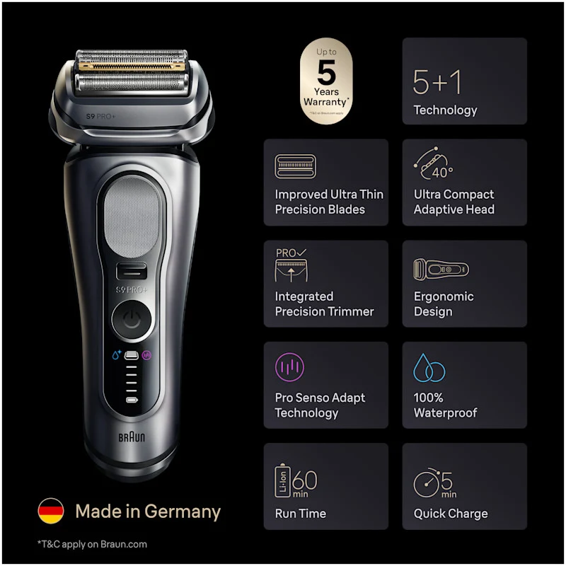Braun Men’s Electric Shaver Series 9 Pro+ 9667cc