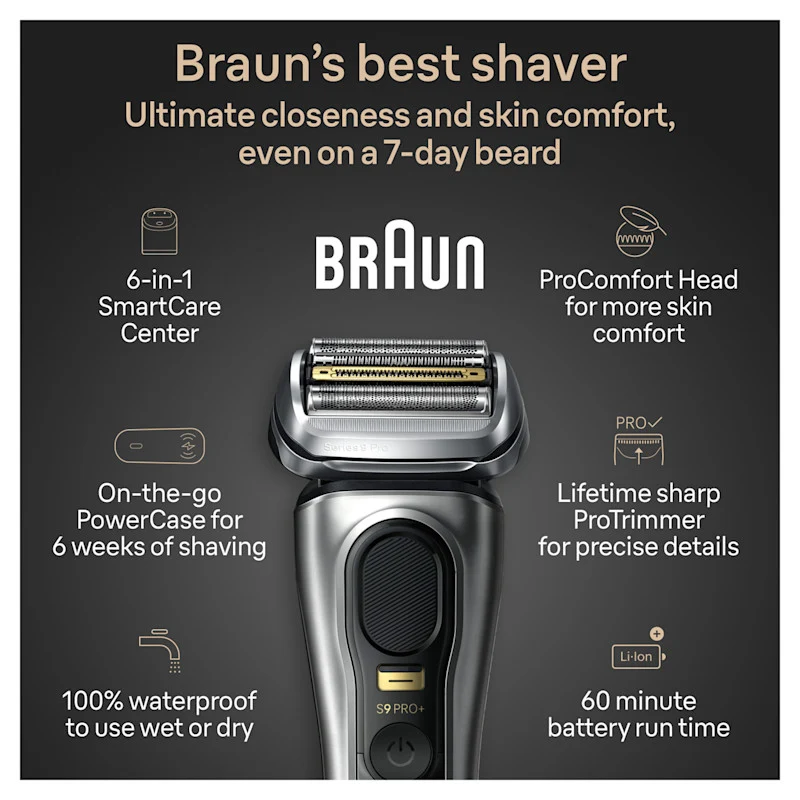 Series 9 PRO+ Electric Shaver with PowerCase 6-in-1 SmartCare Center ProComfort Head 9599cc