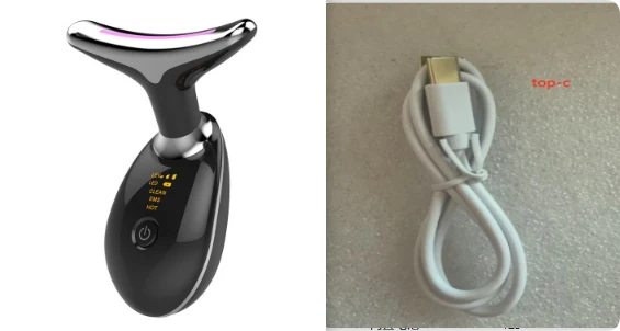 EMS Thermal Neck Lifting And Tighten Massager Electric Microcurrent Wrinkle Remover