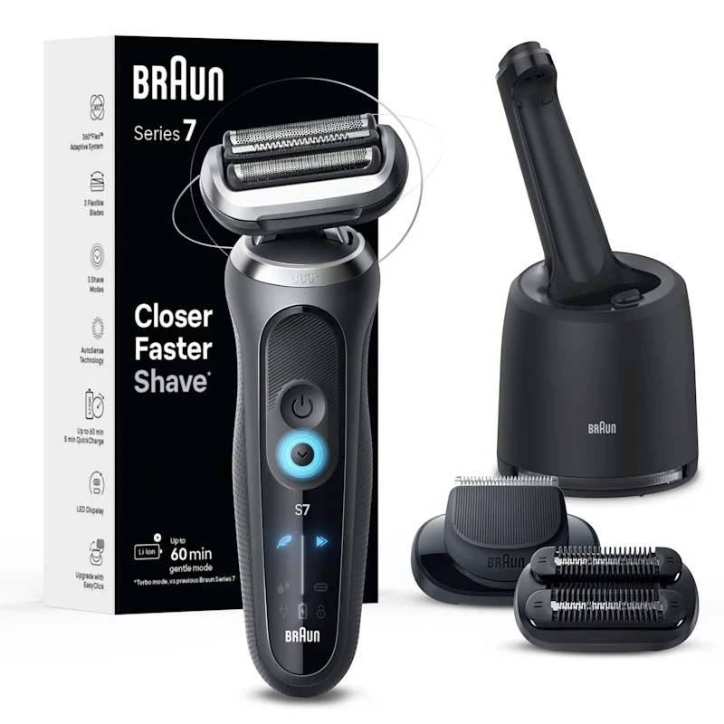 Electric Shaver with Beard and Stubble Trimmer Series 7 7085cc