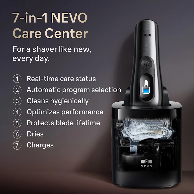 Braun NEVO 11000c Silver Men's Electric Shaver with World's 1st AeroTouch Tech