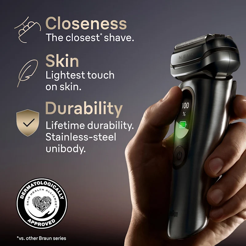 Braun NEVO 11000c Silver Men's Electric Shaver with World's 1st AeroTouch Tech