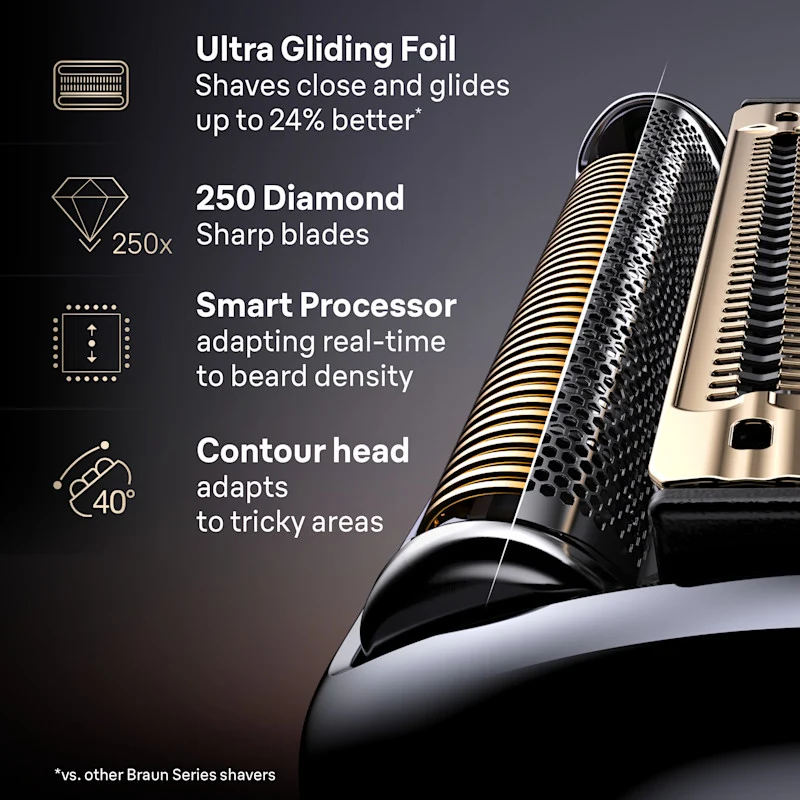Braun NEVO 11000c Silver Men's Electric Shaver with World's 1st AeroTouch Tech