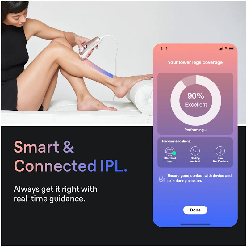 Braun Skin i·expert Smart IPL: At Home Alternative to Laser Hair Removal with 4 Caps and Vanity Case PL7387