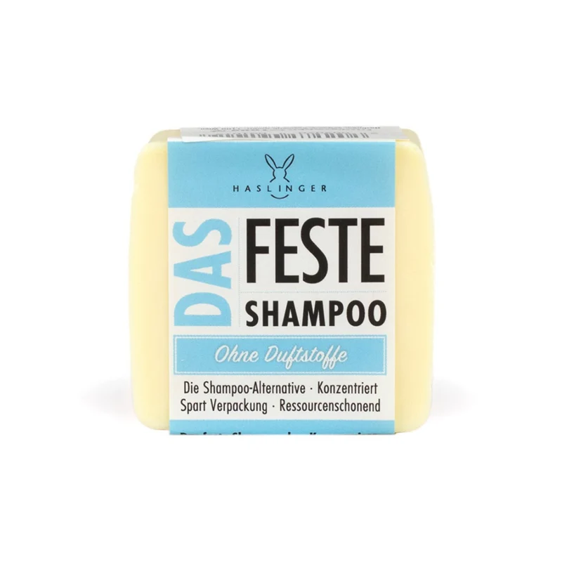 Das feste Shampoo ohne Duftstoffe