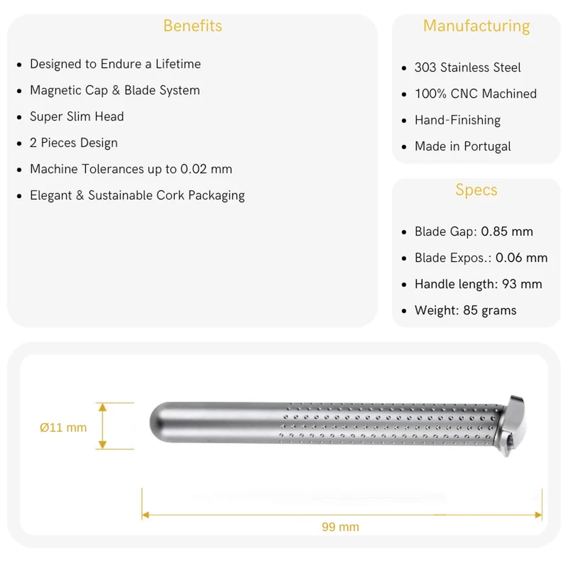 Amakuni Single-Edge Razor, Titanium