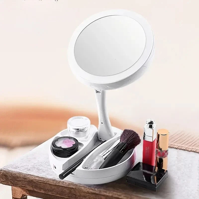 Velunique LED-Reisespiegel mit Klappdesign