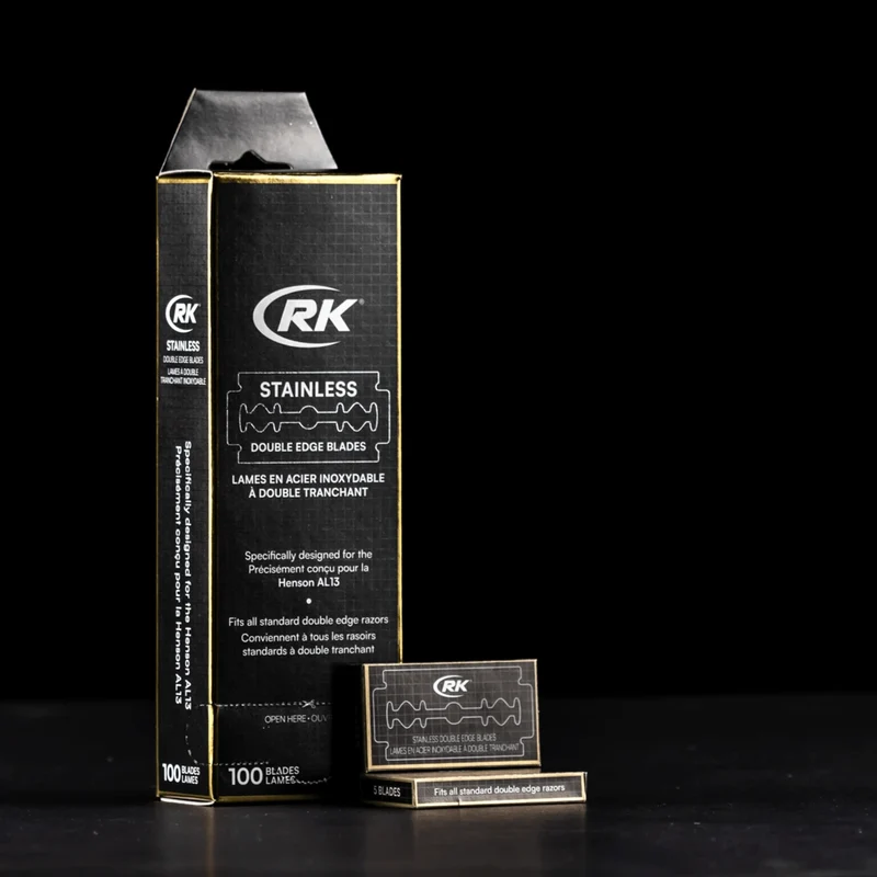 RK Shaving Stainless DE razor blades, 1 bar, 20x5 pcs (100 pcs)
