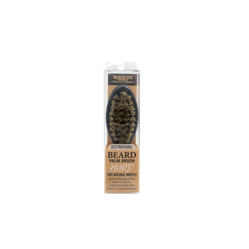 Black Ice Beard Palm Brush