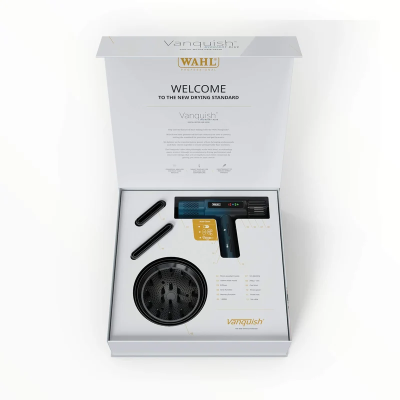 Vanquish Hair Dryer, 1600W, Midnight Blue
