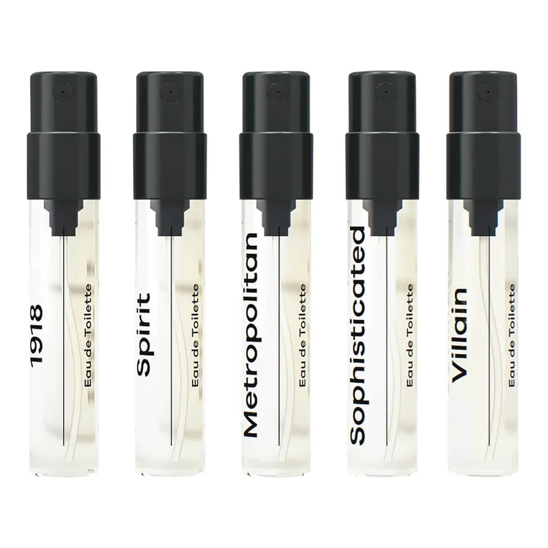 Eau de Toilette Samples Pack, 5 x 2 ml.
