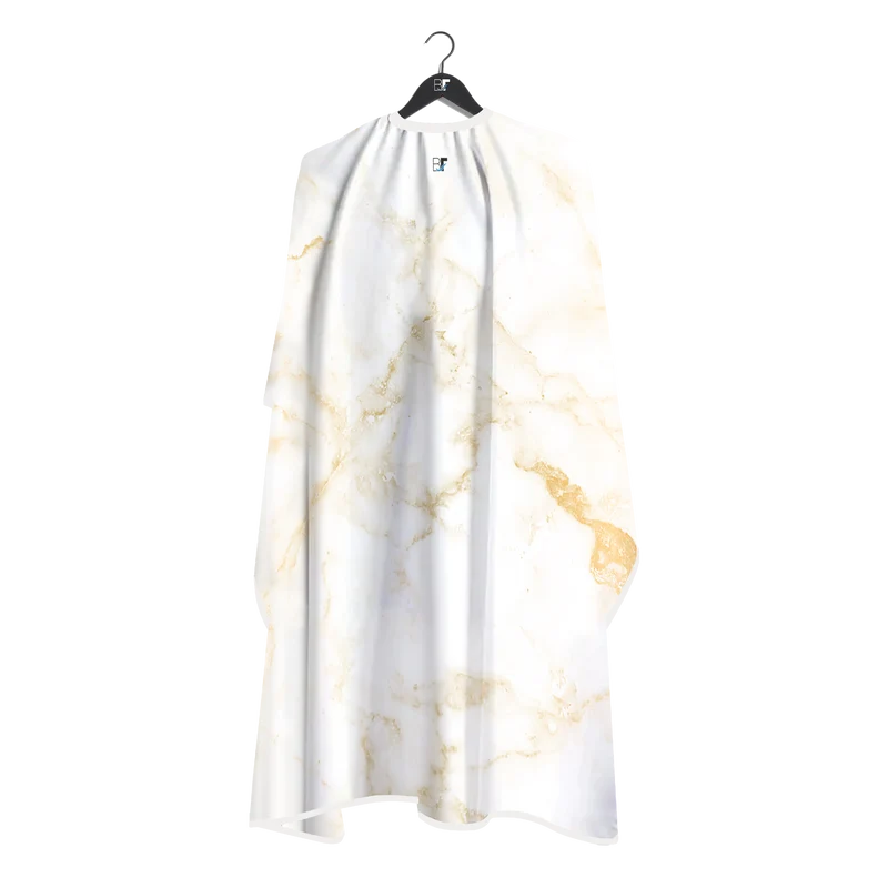 Barber Flow Marble Gold on White Cape