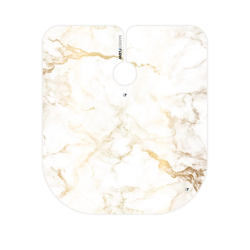 Barber Flow Marble Gold on White Cape