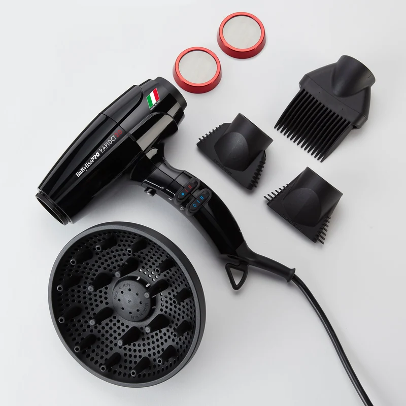 BabylissPro Rapido Hair Dryer Black 2.0