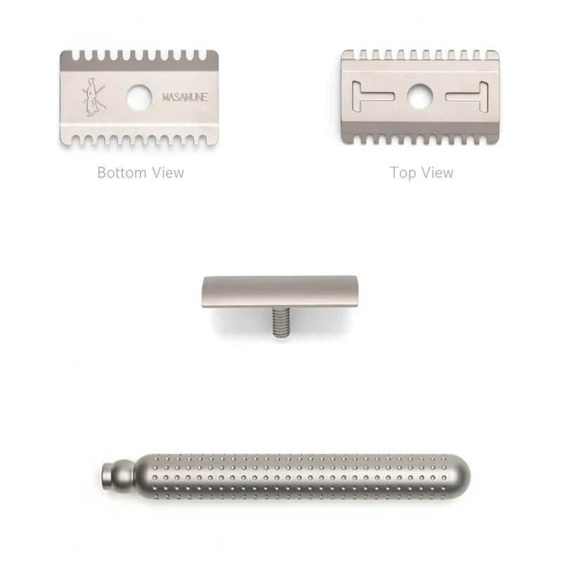 Masamune DE razor, Open Comb, Stainless steel - Matte