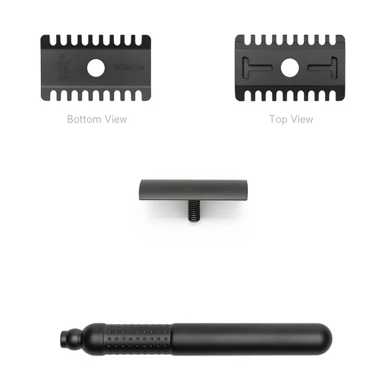 Masamune Nodachi DE razor, Open Comb, Stainless steel - Dark