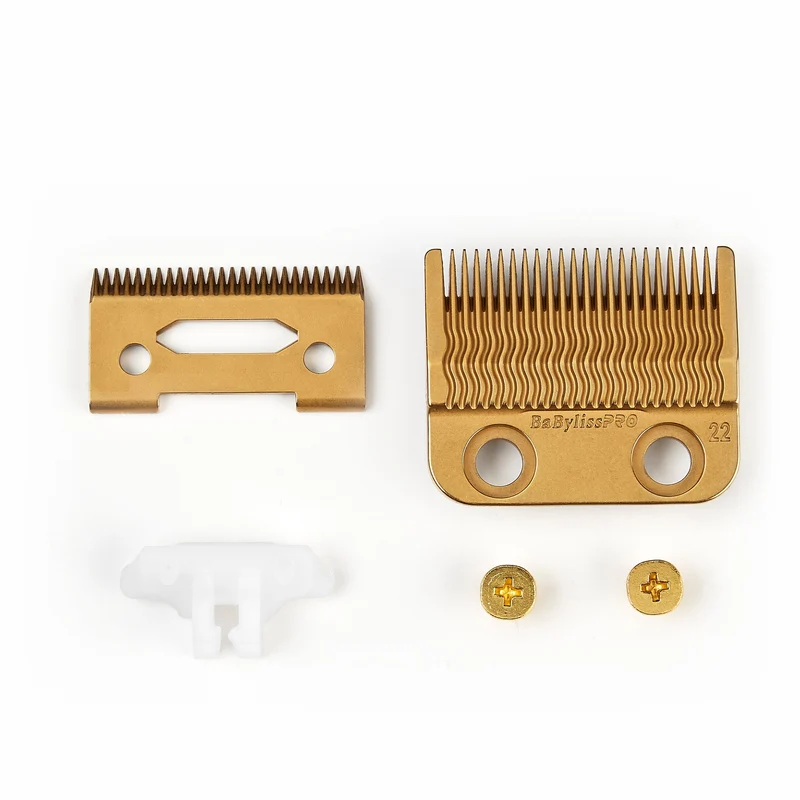 BabylissPro Gold Titanium Metal - Injection Molded (MIM) Precision Fade Blade (22 Teeth)