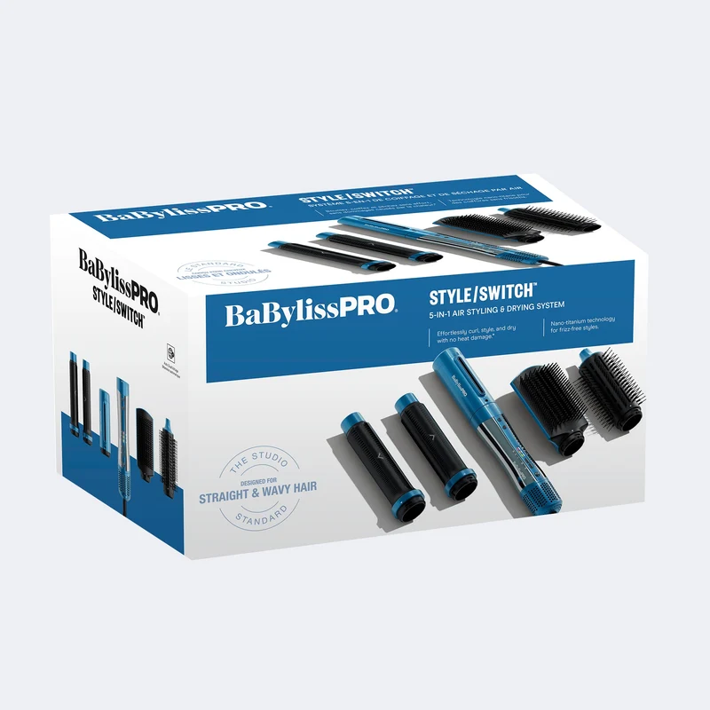 BabylissPro Nano Titanium StyleSwitch SW4P High-Speed Air Styler
