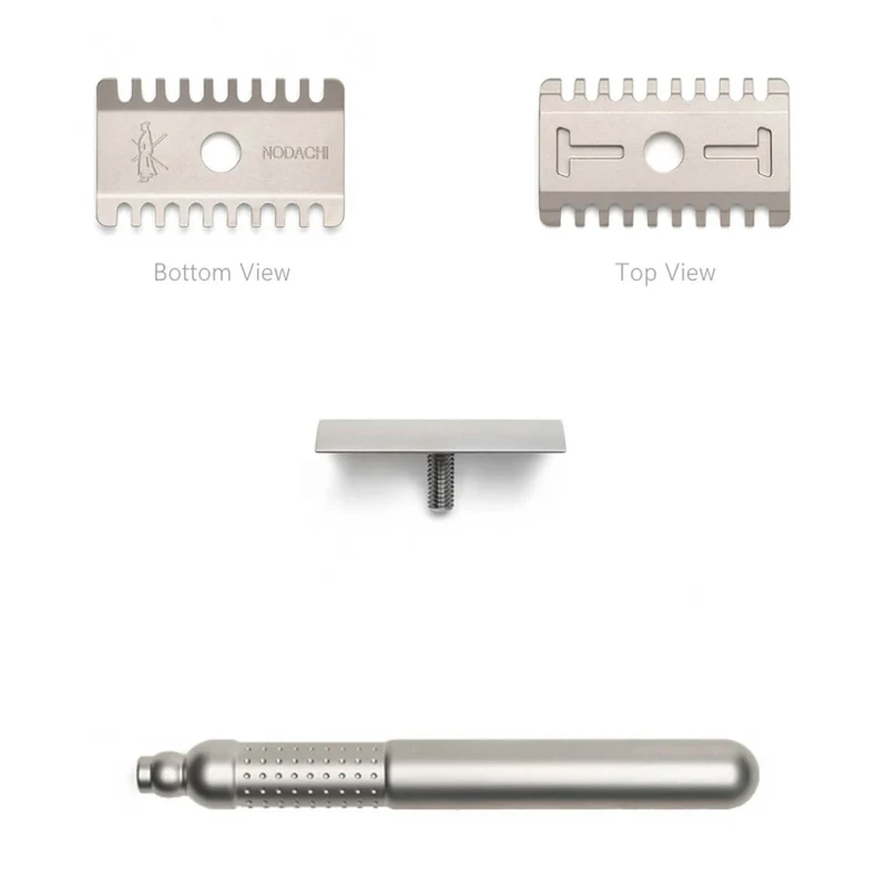 Masamune Nodachi DE razor, Open Comb, Stainless steel - Matte