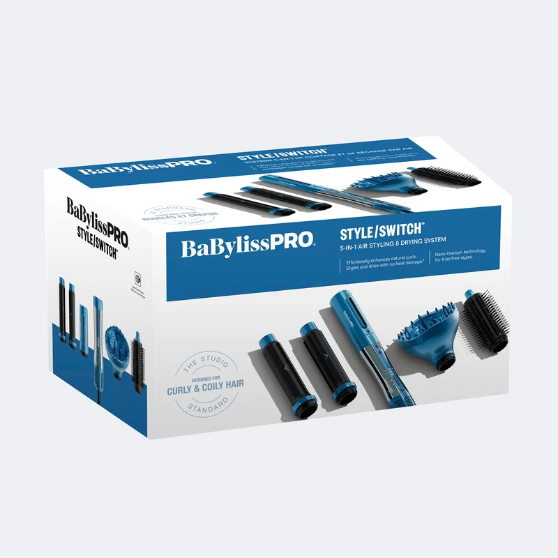 BabylissPro Nano Titanium StyleSwitch 5-in-1 Styling & Air Drying System (Curly & Coil Hair)