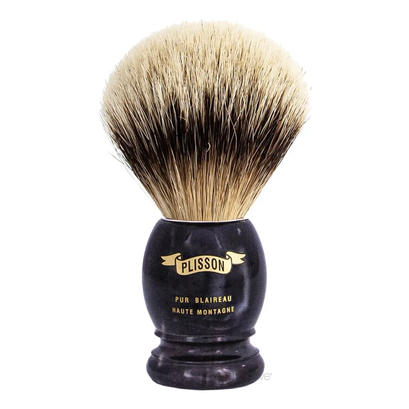 Shaving brush, High Mountain White Badger & Genuine Black Horn, Original, size 12