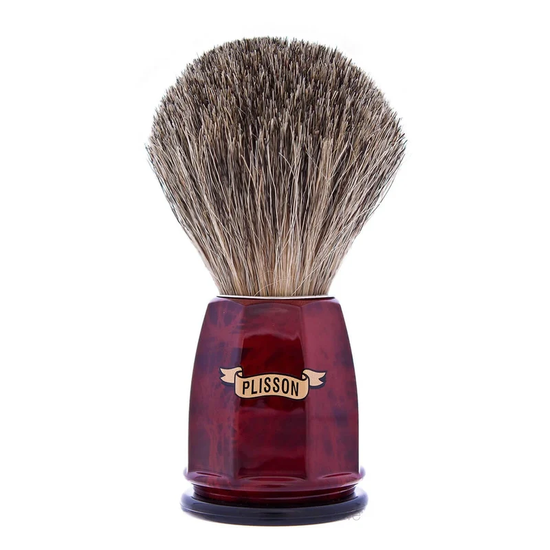 Shaving Brush, Russian Grey Badger & Imit. Walnut, Heritage, Size 12