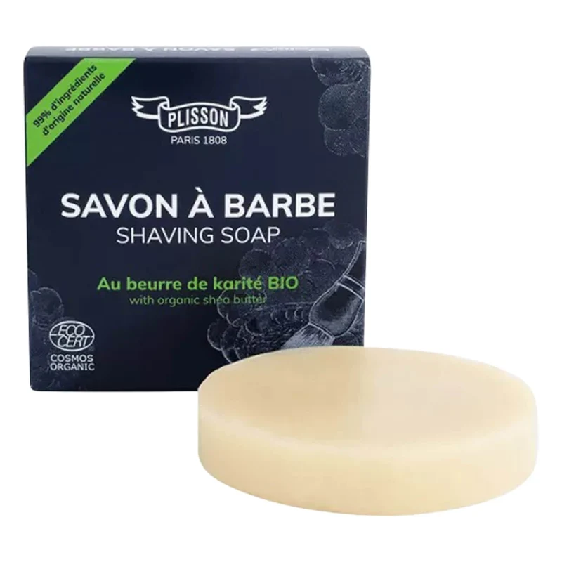 Organic Shea Butter Shaving Soap, Ecocert, 80 g.