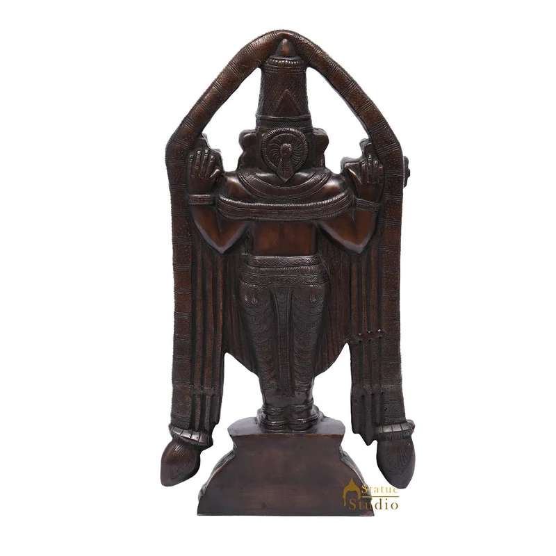 Brass Large Size Tirupathi Balaji Statue Antique Religious Décor Gift Idol 2 Feet