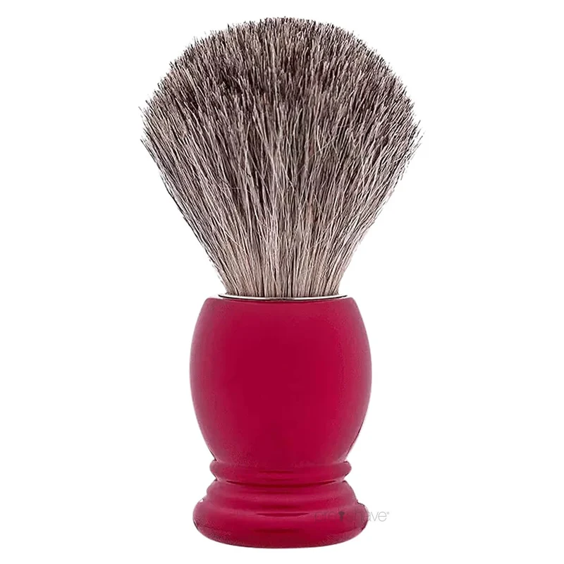 Shaving Brush, Russian Grey Badger & Pearl Red, Essentiel, Size 12